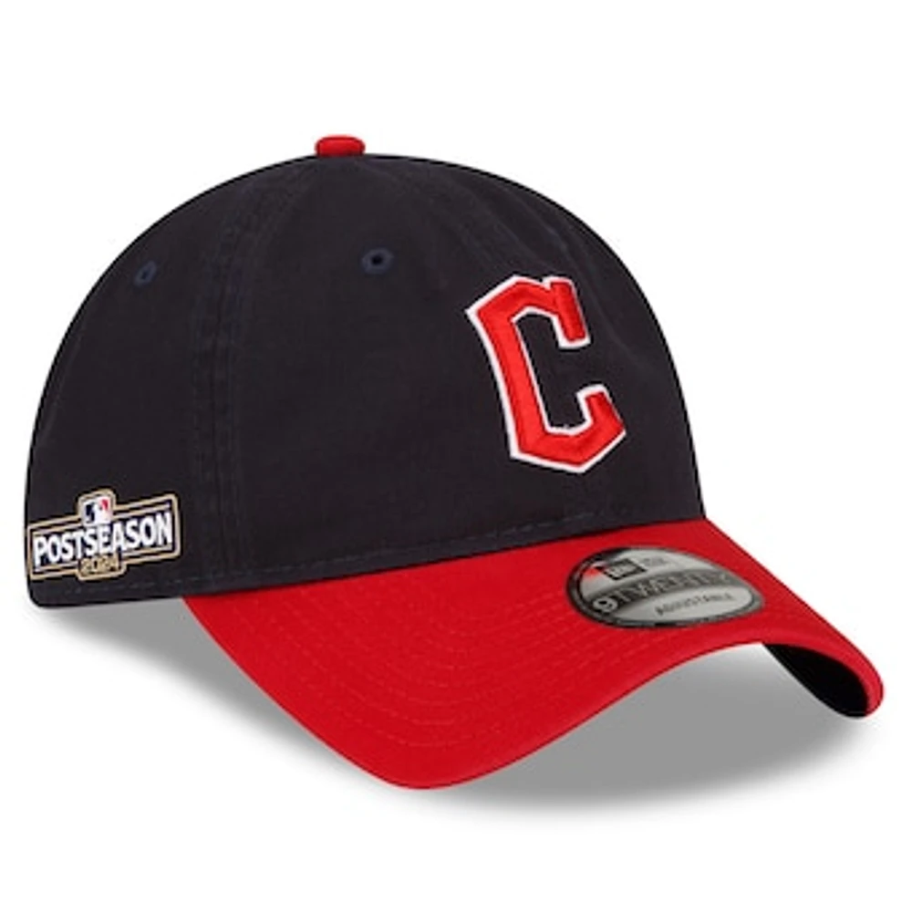 Men's New Era Navy/Red Cleveland Guardians 2024 MLB Postseason 9TWENTY Adjustable Hat