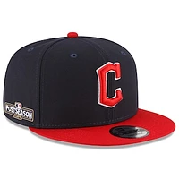 Men's New Era Navy/Red Cleveland Guardians 2024 MLB Postseason 9FIFTY Snapback Hat