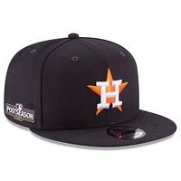 Men's New Era  Navy Houston Astros 2024 MLB Postseason Side Patch 9FIFTY Snapback Hat