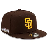 Men's New Era  Brown San Diego Padres 2024 MLB Postseason Side Patch 9FIFTY Snapback Hat