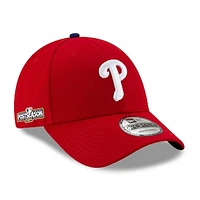 Men's New Era Red Philadelphia Phillies 2024 MLB Postseason Side Patch 9FORTY Adjustable Hat