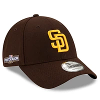 Men's New Era  Brown San Diego Padres 2024 MLB Postseason Side Patch 9FORTY Adjustable Hat