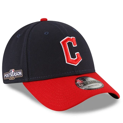 Men's New Era Navy/Red Cleveland Guardians 2024 MLB Postseason 9FORTY Adjustable Hat