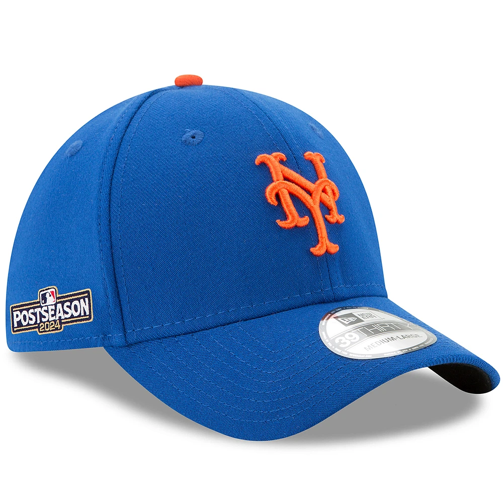 Men's New Era Royal York Mets 2024 MLB Postseason Side Patch 39THIRTY Flex Hat