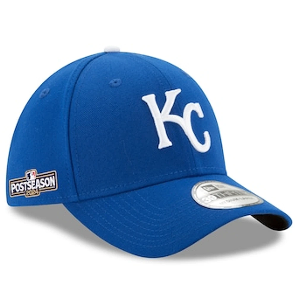 Men's New Era Royal Kansas City Royals 2024 MLB Postseason Side Patch 39THIRTY Flex Hat