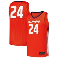 Men's Nike #24 Orange Illinois Fighting Illini  Replica Basketball Jersey