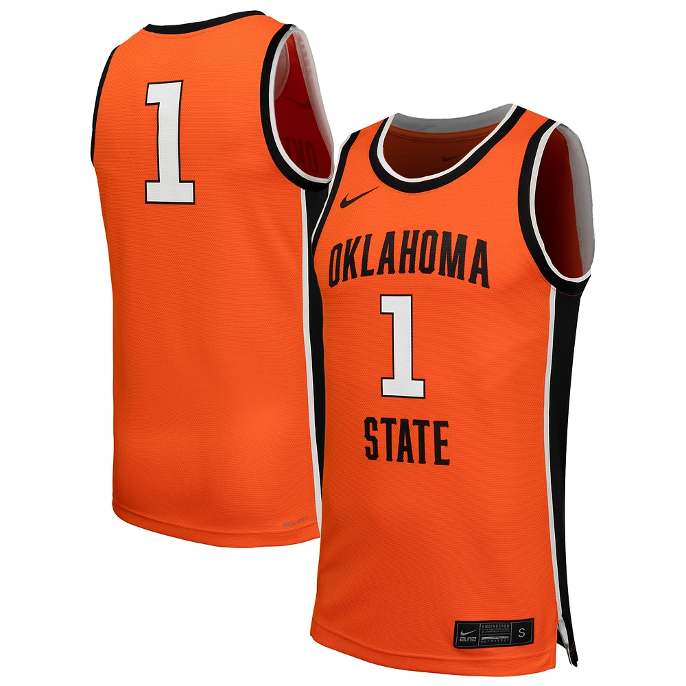 Men's Nike #1 Oklahoma State Cowboys Replica Basketball Jersey