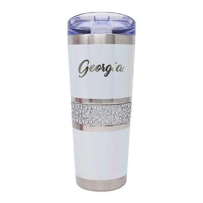 White Georgia Bulldogs 20oz. MyBevi Rhinestone Hollywood Tumbler