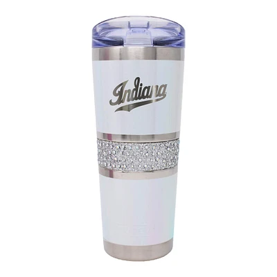 White Indiana Hoosiers 20oz. MyBevi Rhinestone Hollywood Tumbler