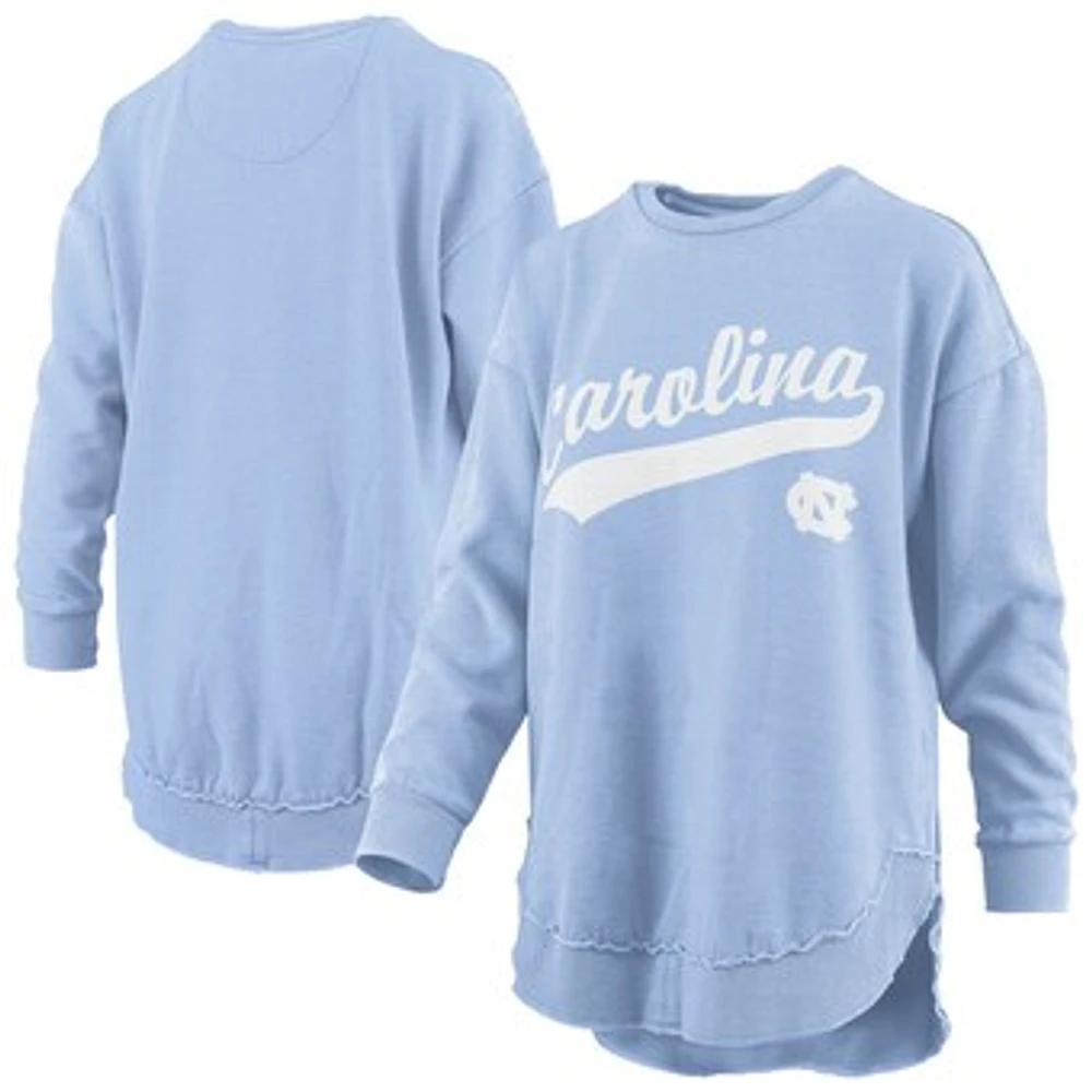 Women's Pressbox Carolina Blue North Tar Heels Poncho Fleece Pullover Sweatshirt