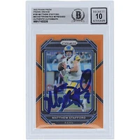 Matthew Stafford Los Angeles Rams Autographed 2022 Panini Prizm Orange Prizm #159 #/249 Beckett Fanatics Witnessed Authenticated 10 Card