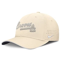 Men's Nike  Cream Atlanta Braves Rise Performance Flex Hat