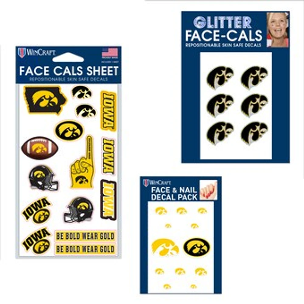 WinCraft Iowa Hawkeyes 4" x 7" Waterless Tattoos Set