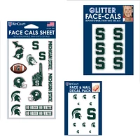 WinCraft Michigan State Spartans 4" x 7" Waterless Tattoos Set