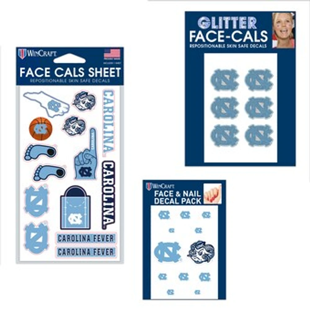 WinCraft North Carolina Tar Heels 4" x 7" Waterless Tattoos Set