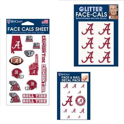 WinCraft Alabama Crimson Tide 4" x 7" Waterless Tattoos Set