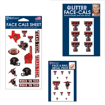 WinCraft Texas Tech Red Raiders 4" x 7" Waterless Tattoos Set