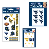 WinCraft West Virginia Mountaineers 4" x 7" Waterless Tattoos Set