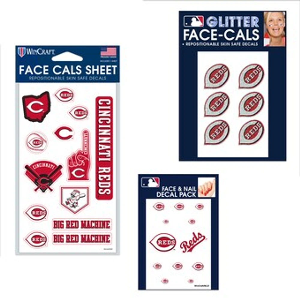 WinCraft Cincinnati Reds 4" x 7" Waterless Tattoos Set