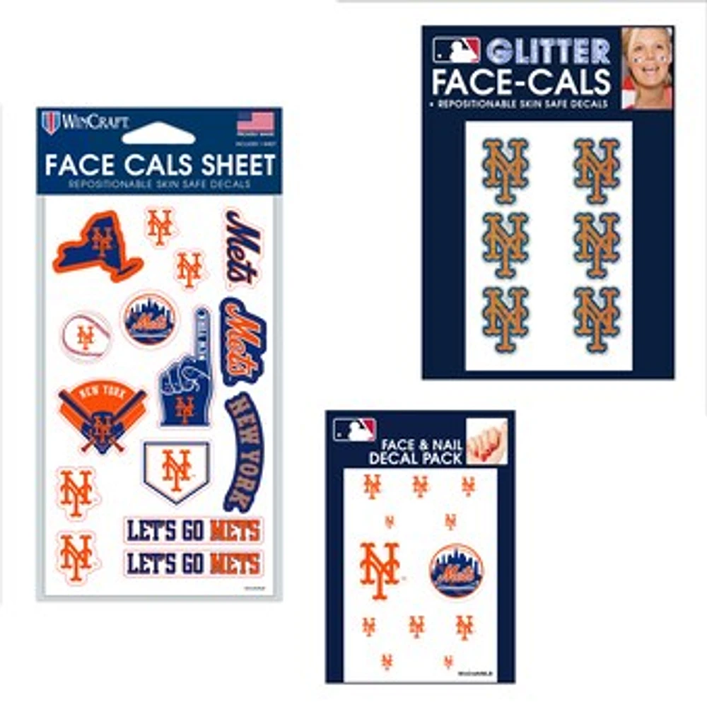 WinCraft New York Mets 4" x 7" Waterless Tattoos Set