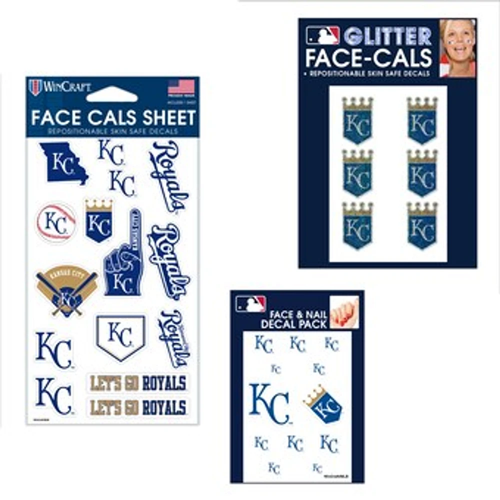 WinCraft Kansas City Royals 4" x 7" Waterless Tattoos Set