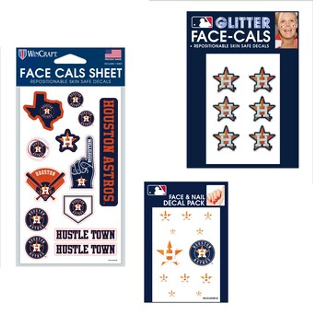 WinCraft Houston Astros 4" x 7" Waterless Tattoos Set