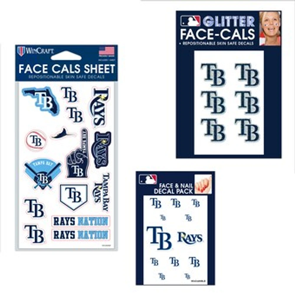 WinCraft Tampa Bay Rays 4" x 7" Waterless Tattoos Set