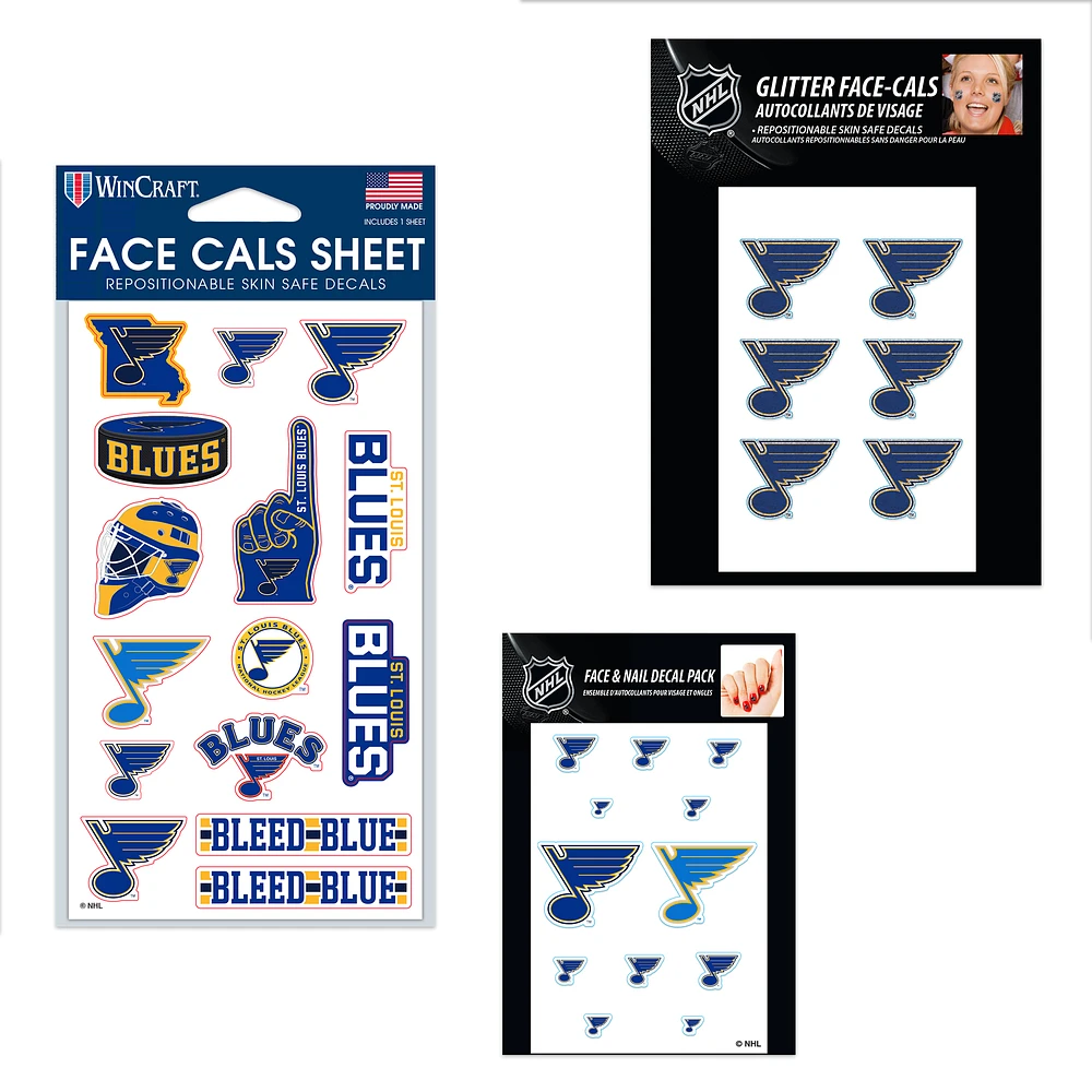 WinCraft St. Louis Blues 4" x 7" Waterless Tattoos Set