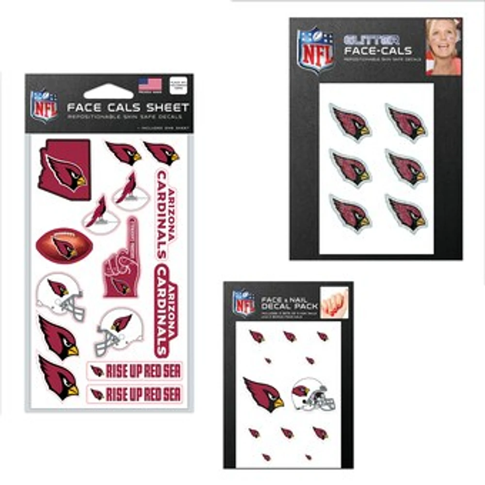 WinCraft Arizona Cardinals 4" x 7" Waterless Tattoos Set