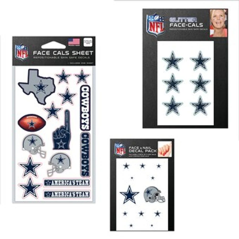 WinCraft Dallas Cowboys 4" x 7" Waterless Tattoos Set