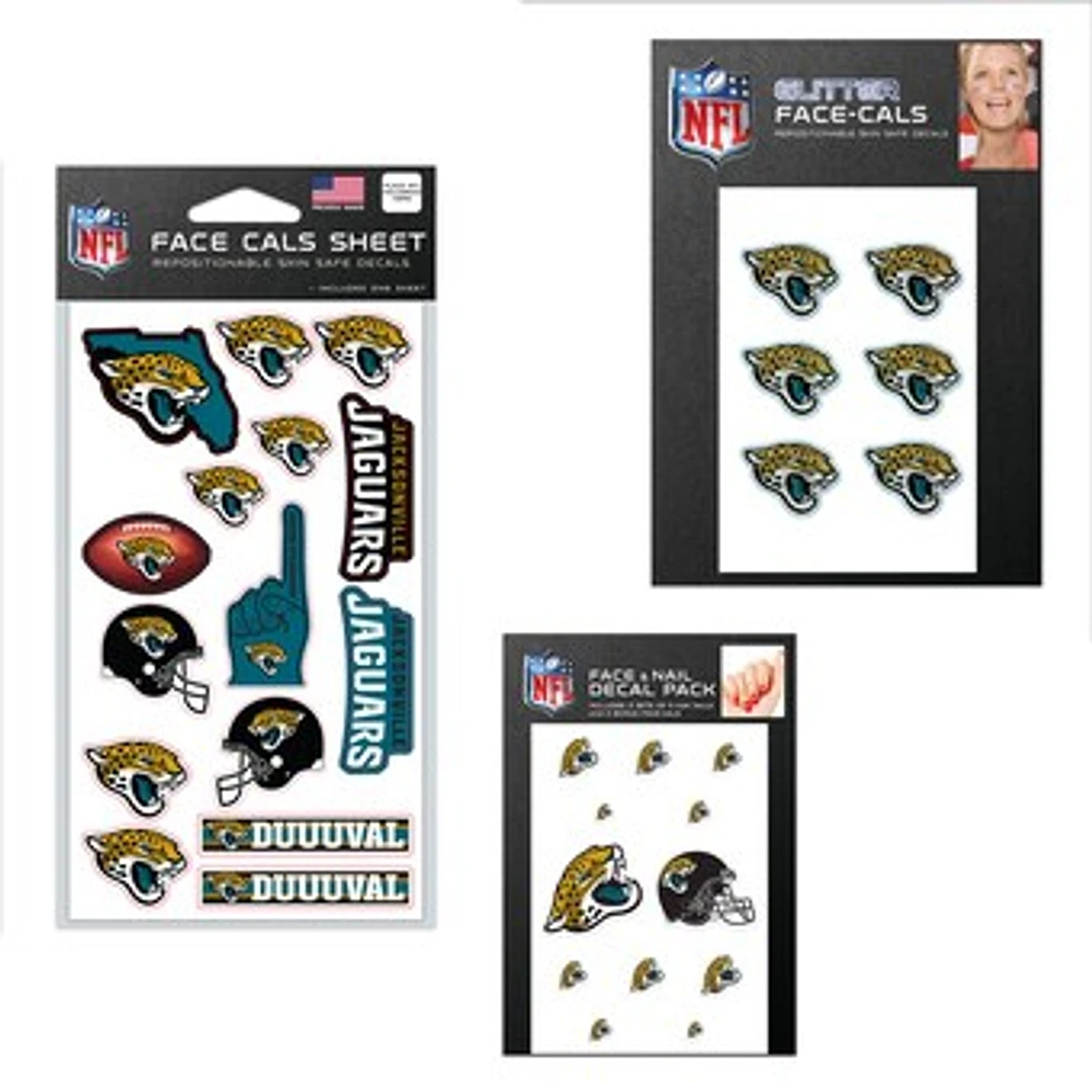 WinCraft Jacksonville Jaguars 4" x 7" Waterless Tattoos Set