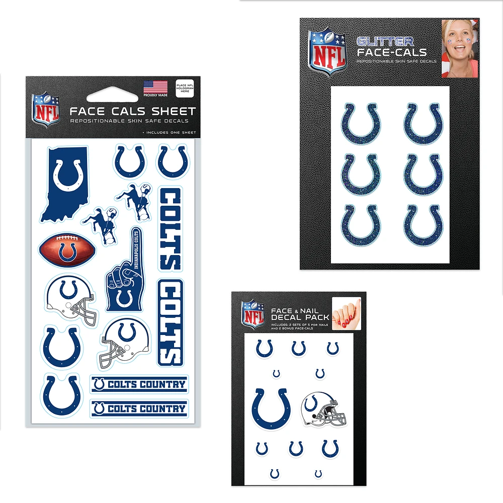 WinCraft Indianapolis Colts 4" x 7" Waterless Tattoos Set