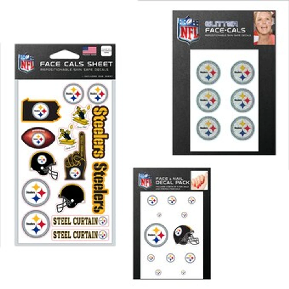 WinCraft Pittsburgh Steelers 4" x 7" Waterless Tattoos Set