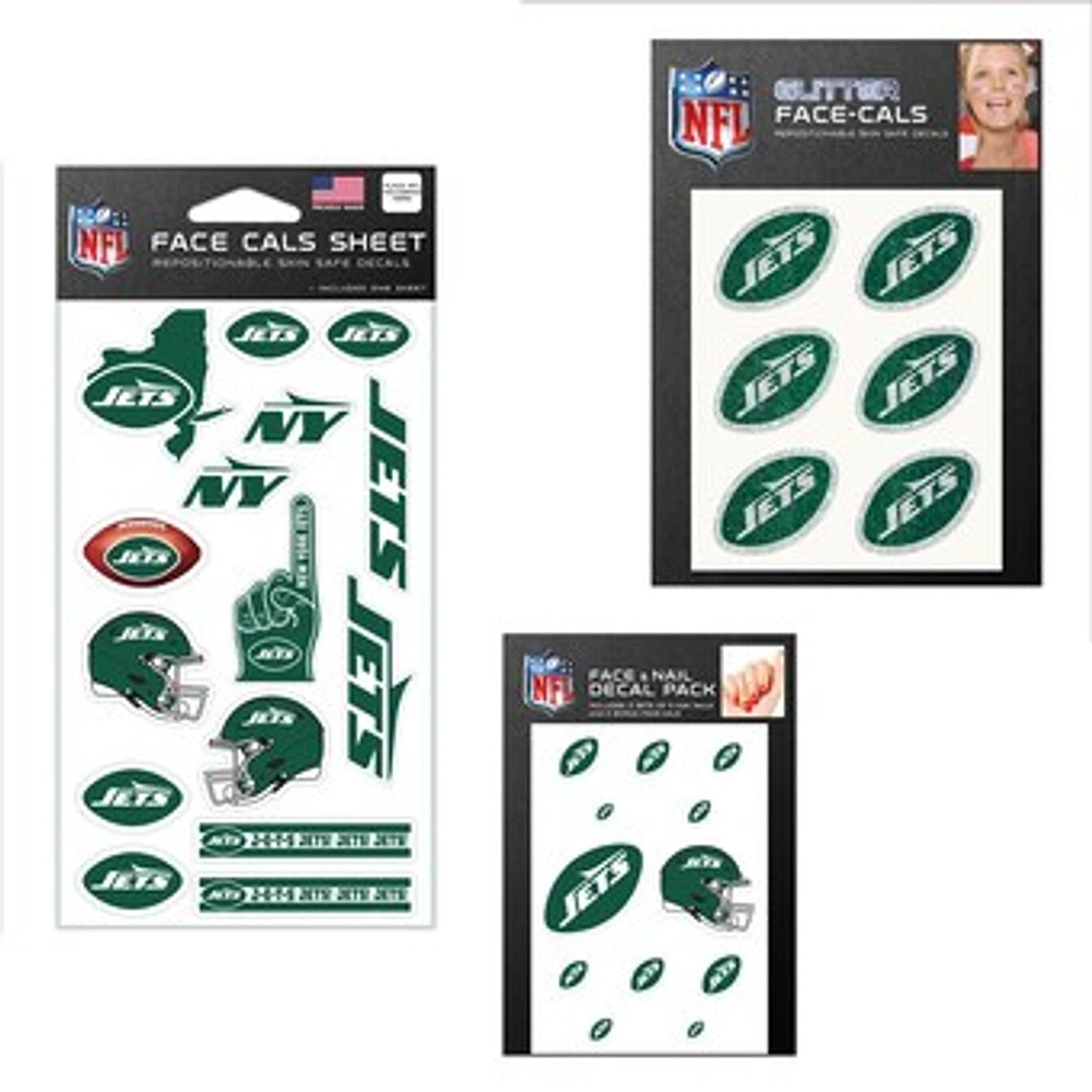 WinCraft New York Jets 4" x 7" Waterless Tattoos Set