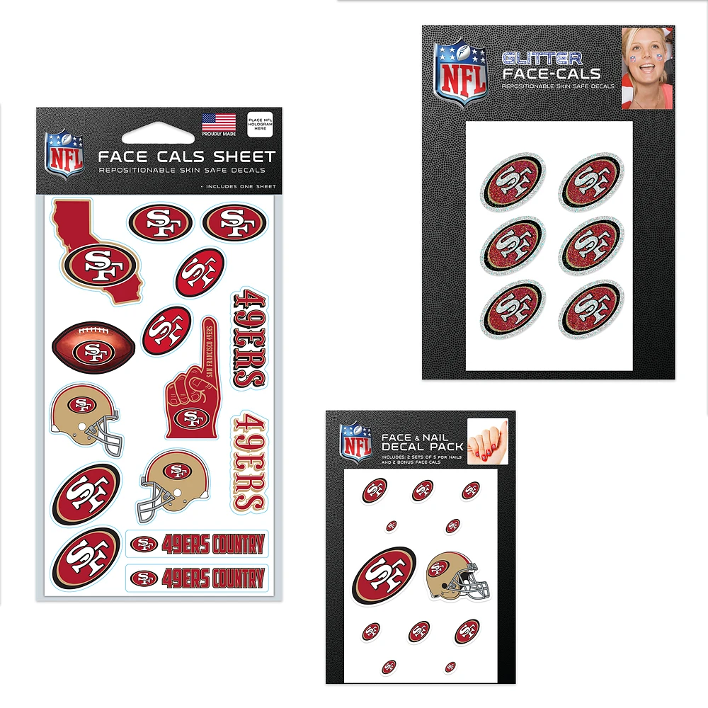 WinCraft San Francisco 49ers 4" x 7" Waterless Tattoos Set