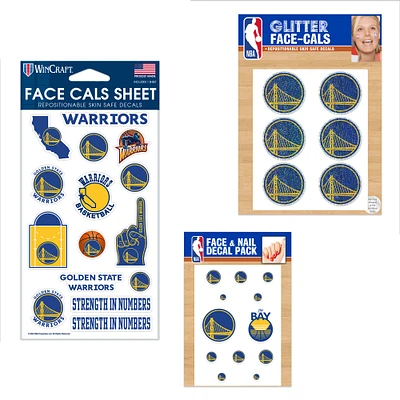 WinCraft Golden State Warriors 4" x 7" Waterless Tattoos Set