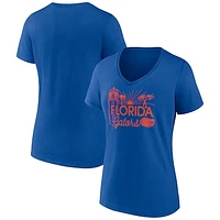 Women's Fanatics  Royal Florida Gators Fundamentals Region Draw T-Shirt