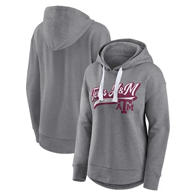 Women's Fanatics  Heather Gray Texas A&M Aggies Tail Sweep Pullover Hoodie