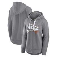 Women's Fanatics  Heather Gray Texas Longhorns Tail Sweep Pullover Hoodie