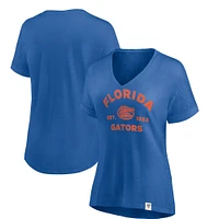 Women's Fanatics Royal Florida Gators True Classics Slub Flowy V-Neck T-Shirt