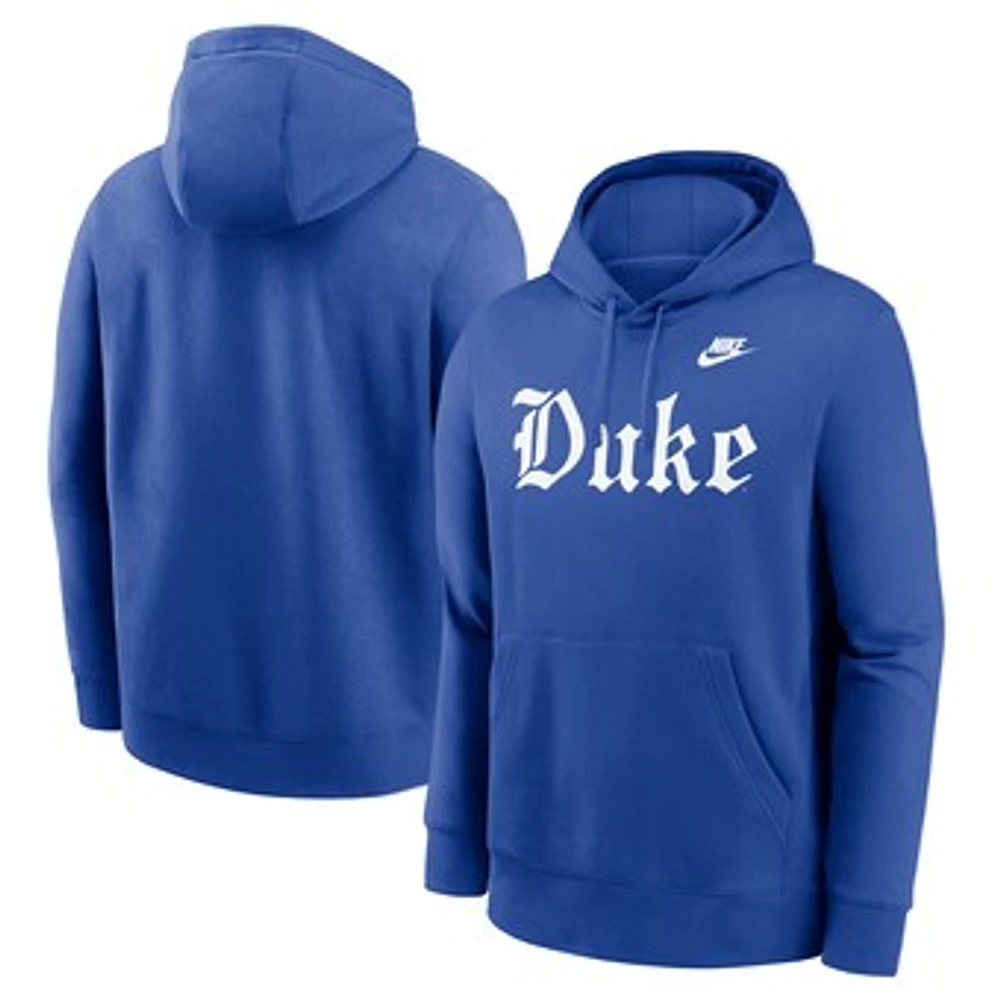 Men's Nike Royal Duke Blue Devils Old English Pullover Hoodie