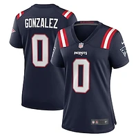 Women's Nike Christian Gonzalez  Navy New England Patriots Team Game Jersey