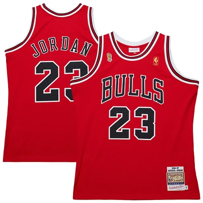 Men's Mitchell & Ness Michael Jordan Red Chicago Bulls 1996/97 Throwback Authentic Jersey