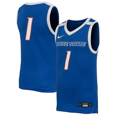 Youth Nike #1 Royal Boise State Broncos Replica Basketball Jersey