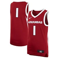 Youth Nike #1 Crimson Arkansas Razorbacks  Replica Basketball Jersey