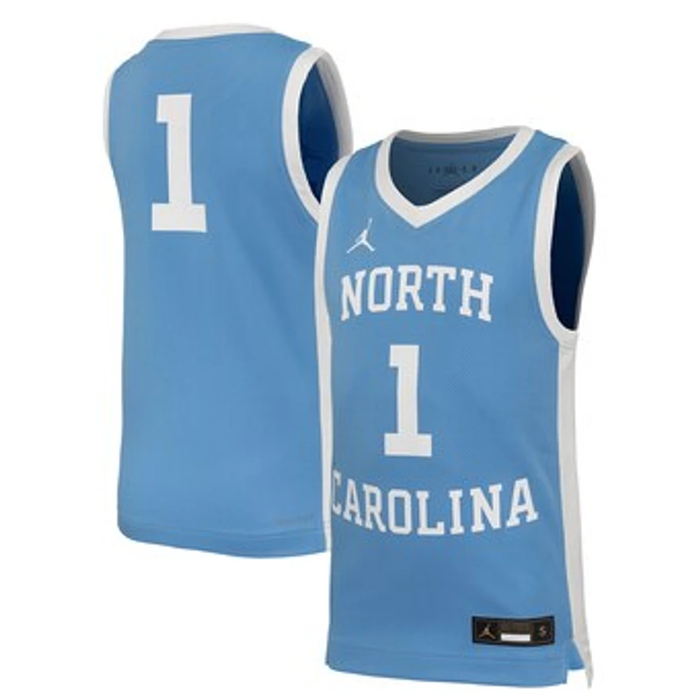 Youth Nike #1 Carolina Blue North Tar Heels Retro Replica Basketball Jersey