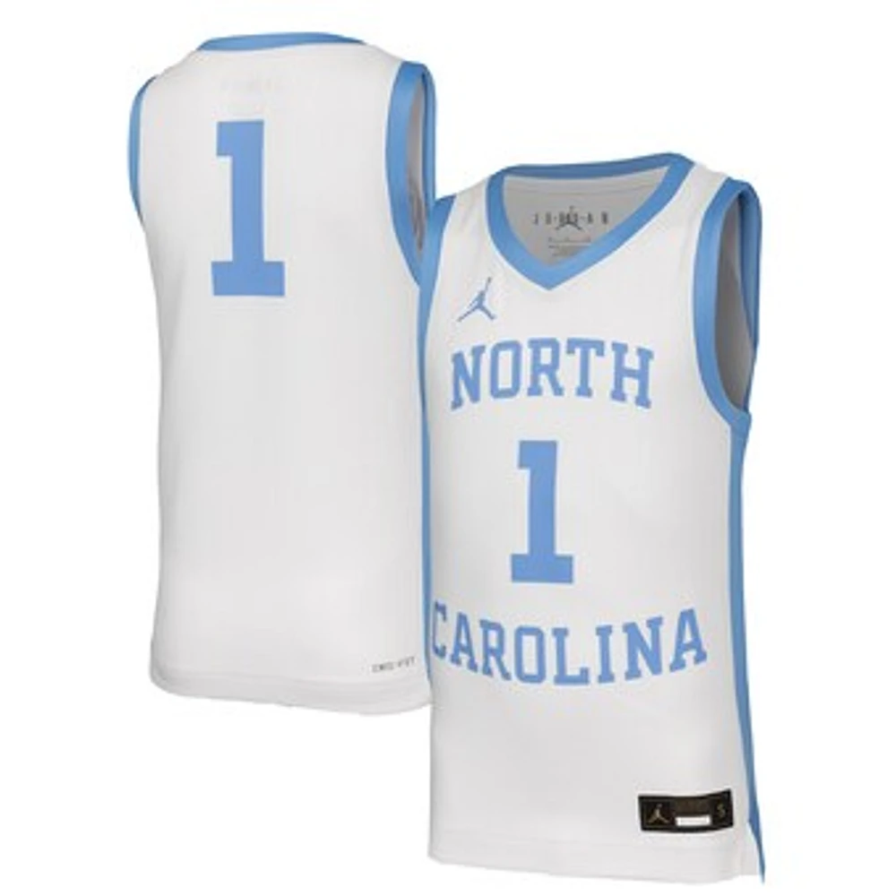 Youth Nike #1 White North Carolina Tar Heels Retro Replica Basketball Jersey