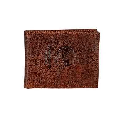Chicago Blackhawks Bi-Fold Leather Passcase Wallet