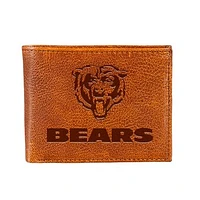 Chicago Bears Bi-Fold Leather Passcase Wallet