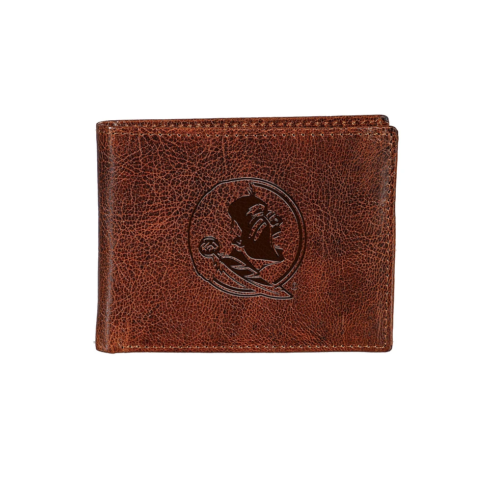 Florida State Seminoles Bi-Fold Leather Passcase Wallet